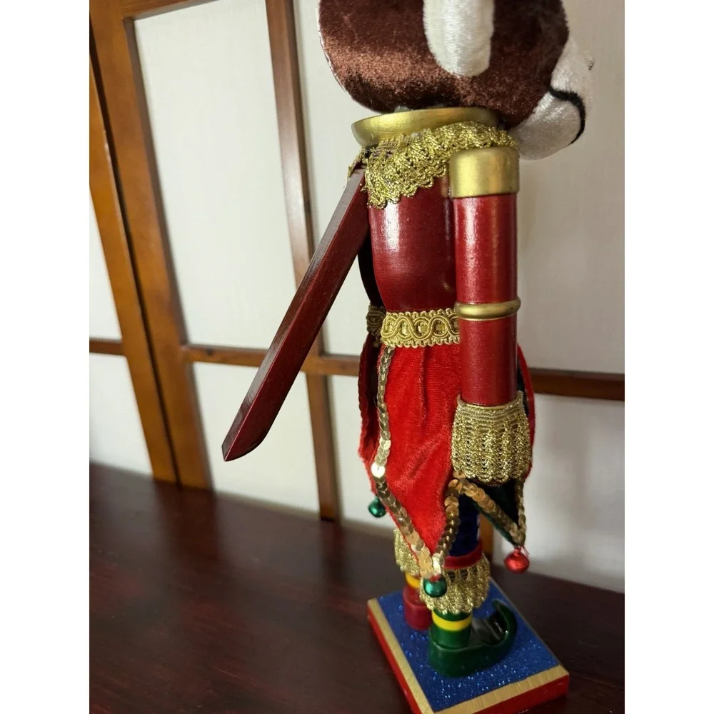 Michaels Wooden Nutcracker Soldier Monkey Christmas Ornament 16 inch